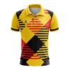 Sublimated Badminton T-shirt Yellow, Red and Black Color