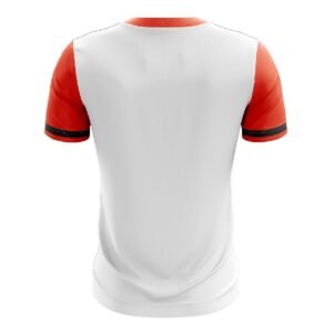 Polo Drifit Tshirt for Badminton White & Red Color