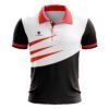 Badminton Polo Jersey for Mens White, Red and Black Color