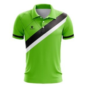 Badminton Quick Dry Tshirt for Men | Boys Customised Badminton Clothes Green, Black and White Color