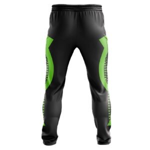 Cricket Track Trousers for Men | Cricket Team Player Pants Bottoms Black and Green Color