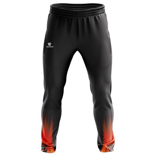 Cricket Track Pants Men | Cricket Team Clothing | Triumph Sportswear Black and Red Color