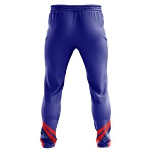 Cricket Track Pants | Design Your Own Custom Cricket Trousers Royal Blue & Red Color