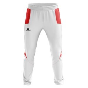 Cricket Pants | White & Printed Color | Custom Cricket Trouser White & Red Color