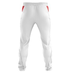 Cricket Trouser | White Cricket Sports Track Pants For Men White & Red Color
