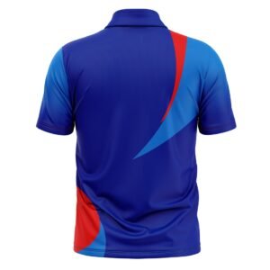 cricket Warm-up Jersey | Cricket Warm-up T-shirt | Sublimated Jersey Royal Blue, Red and Light Blue Color