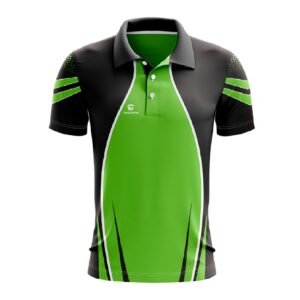 Customized Cricket Tshirts with Name & Number | Cricket Apparel Green & Black Color