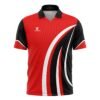 Custom Cricket Sports Jersey for Men’s | Customised Sportswear Red, Black and White Color