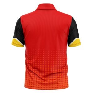 Custom Cricket Jerseys | Personalise Cricket Clothes with name for team club Red, Yellow and Black Color