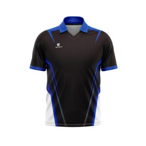 Cricket Tournament T-shirt for Men’s Black, Blue and White
