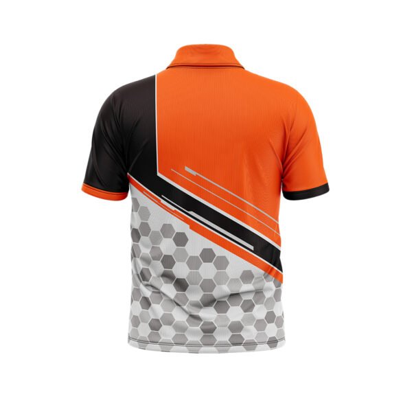 Cricket Tournament Team T-shirt for Men’s Orange, Black, White and Grey