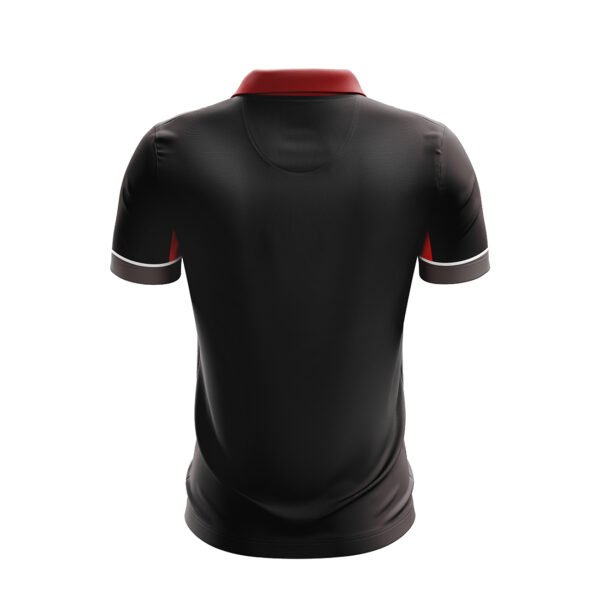 Custom Printed Cricket Tournament Jersey for Men Black & Red Color