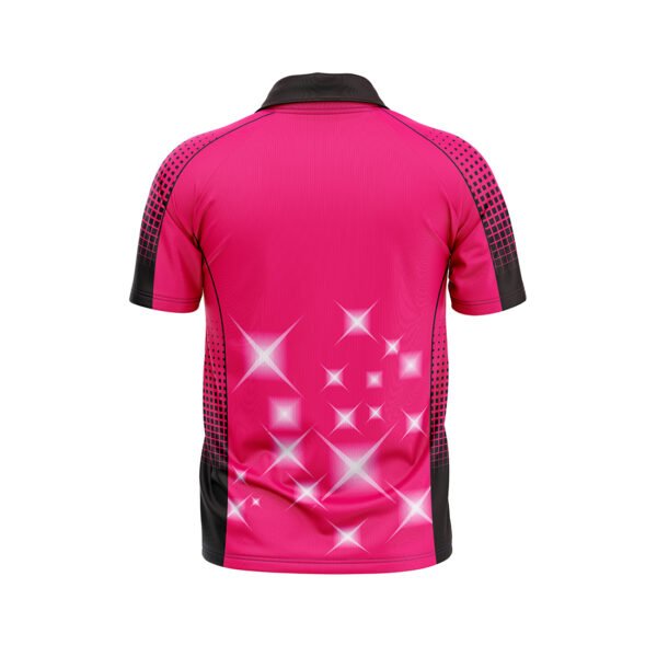 Mens Cricket Shirt Cricket Team T-shirt for Club Player ID: 8548 | Edit | Quick Edit | Trash | View | Duplicate Pink & Black Color
