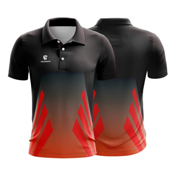 Men’s Cricket Shirt Cricket Tournament Team Uniform Black and Red Color