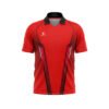 Mens Cricket Sports Jersey Customized Cricket Team T-shirt With Name Number Logo Red & Black Color