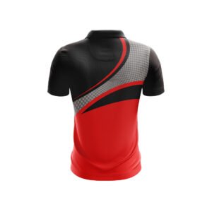Men’s Cricket Sports Club Jersey New Design Custom Cricket Shirt Red, Black and Grey Color