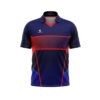 Full Sublimation Cricket Club Jersey New Pattern Cricket Sports T-Shirts for Men Navy Blue & Red Color