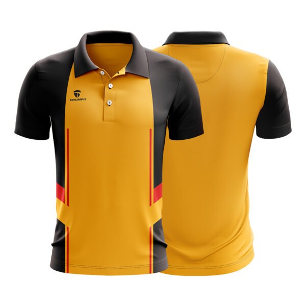 Cricket Half Sleeve Training Jersey for Men Chrome Yellow & Black Color