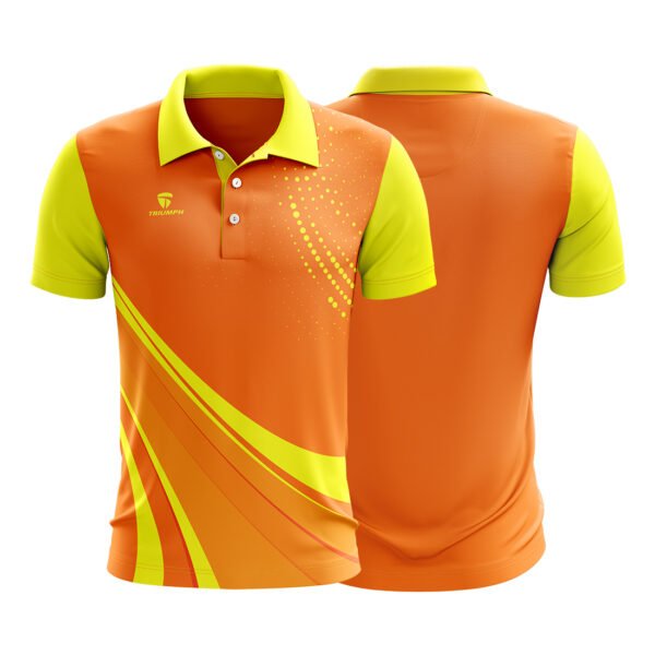 Cricket Training Shirt Cricket Tournament Practice Jersey Orange & Yellow Color