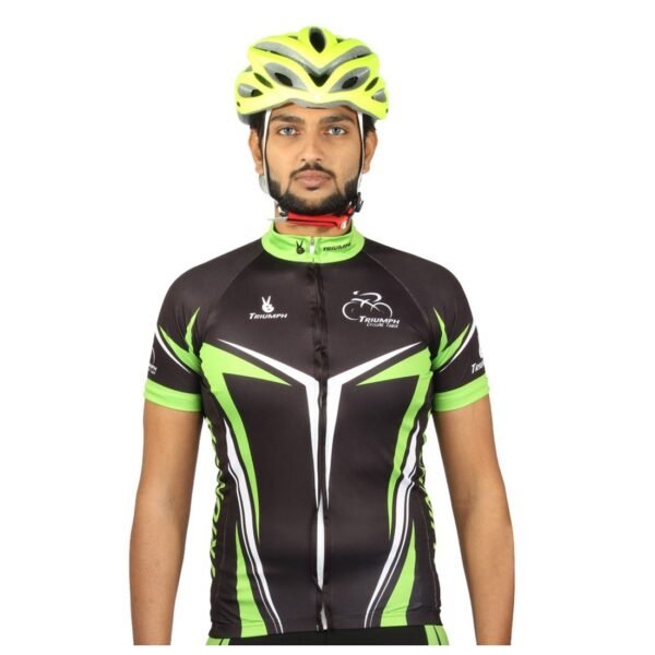 Unisex Cycling Jerseys | Dri-fit Jersey for Cyclist Black, Green & White Color