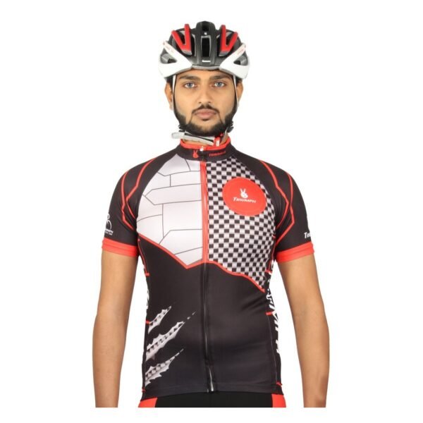 Lightweight Bicycle Jerseys | Cycling Clothes for Men’s Black, White and Red Color