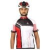 Men’s Cycling Jersey Short Sleeve Mountain Bike Road Bicycle Shirt White, Black and Red Color