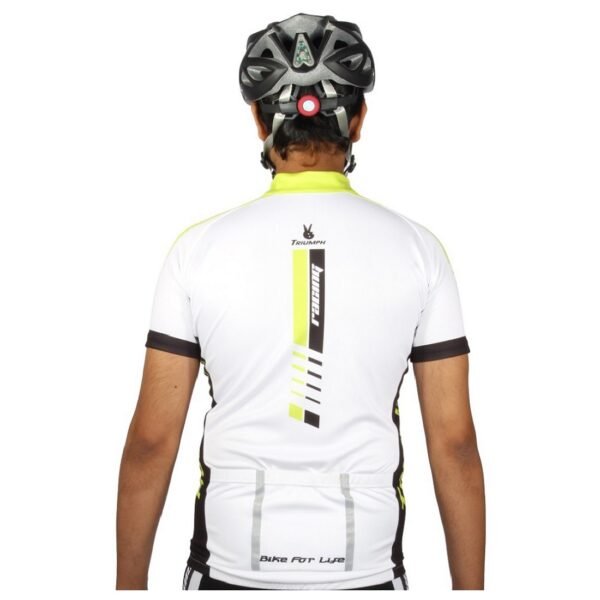 Mens Cycling Jersey Shirt Short Sleeve Bike Riding Tops Outdoor Cycling Clothing White, Black and Green Color