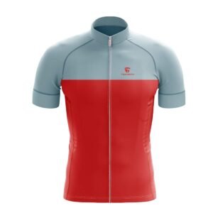Dry-Fit Cycling Jersey | Cycling Upper Wear for Men’s Grey Red Color