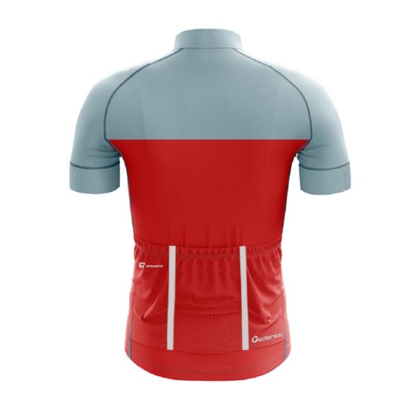 Dry-Fit Cycling Jersey | Cycling Upper Wear for Men’s Grey Red Color