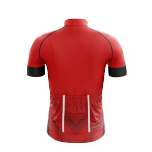 Printed Sublimation Cycling Jersey for Men Red Color