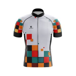 Printed Cycling Jersey | Custom Cycling Jersey for Men White Color