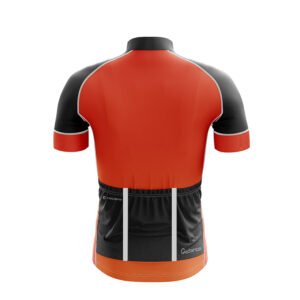 Cycling Outfit for Men | Customise Cycling Jersey Black & Orange Color