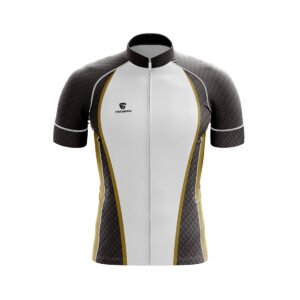 Men?s Bicycle Jersey | Customized Cycling Clothes White & Black Color