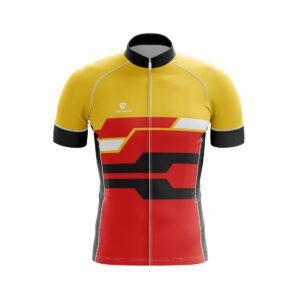 Professional Custom Cycling Apparel Yellow & Red Color
