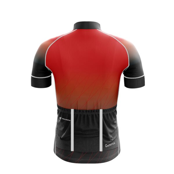 Professional Cycling Jersey for Men Custom Sports Garments Red & Black Color