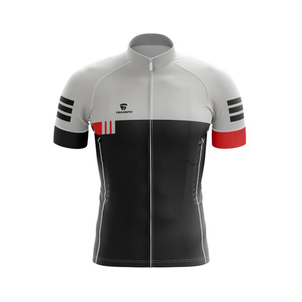 Professional Sublimated Mountain Bike Jersey Black & White Color