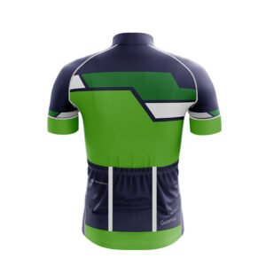 Professional Sublimated Bicycle Gear Green & Navy Blue Color