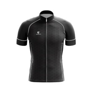 Professional Printed Mountain Bike Jersey Black Color