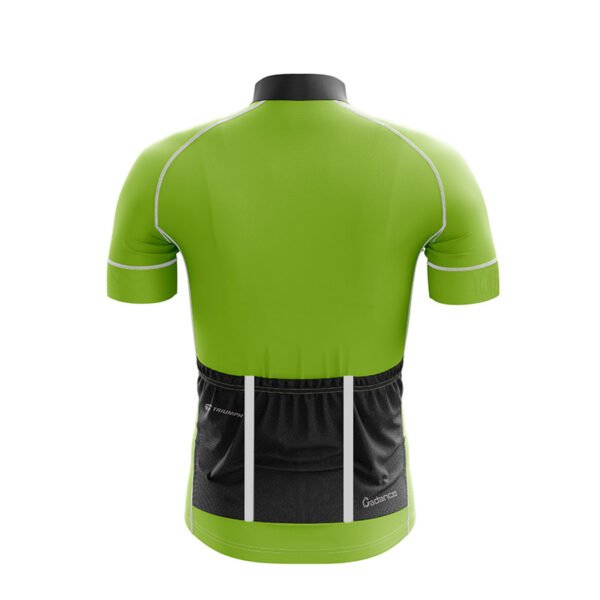 Professional Printed Biker Apparel Jersey Green Color