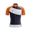 Professional Printed Team cycling Apparel Navy Blue & Orange Color