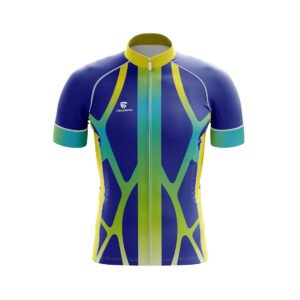 Professional Printed Branded cycling gear Blue & Yellow Color