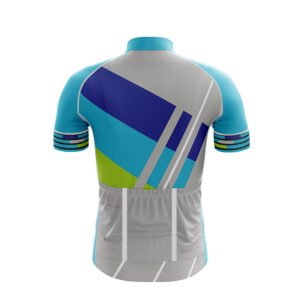 Professional Printed Road cycling Jersey Grey & Blue Color