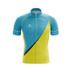 Performance Sublimated Road Cycling Jersey Blue & Yellow Color