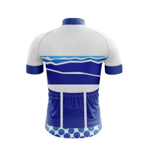Road Bicycle Jersey for Men | Custom Sportswear White & Blue Color