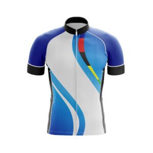 Custom Sublimated Cycling Jersey for Men Blur & White Color