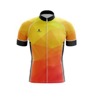 Men’s Cycling Jersey | Custom Sublimation Bicycle Clothes Yellow & Orange Color