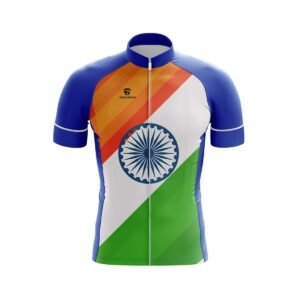 India Flag Printed Cycling Jersey Tri Color Cycling Clothes Indian Flag Color