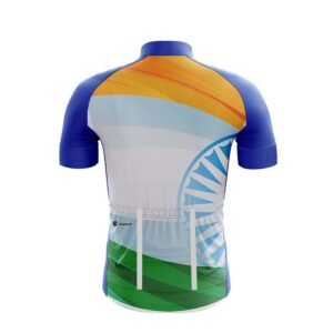 India Tri Colour Cycling Jersey for Men Indian Flag Color