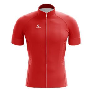 Men’s Breathable Dri-Fit Cycling Clothing Red Color