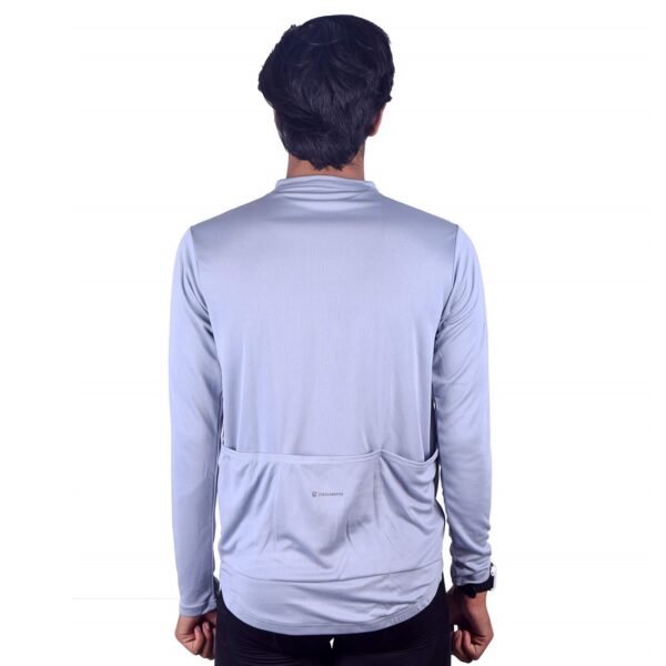 Men’s Cycling Jersey | Personalized Long Sleeve Bicycle Jerseys Grey Color